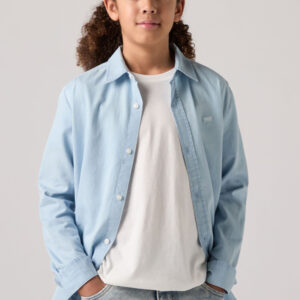 Levi's Teenager Battery Housemark Shirt - Blauw - Luchtige keper