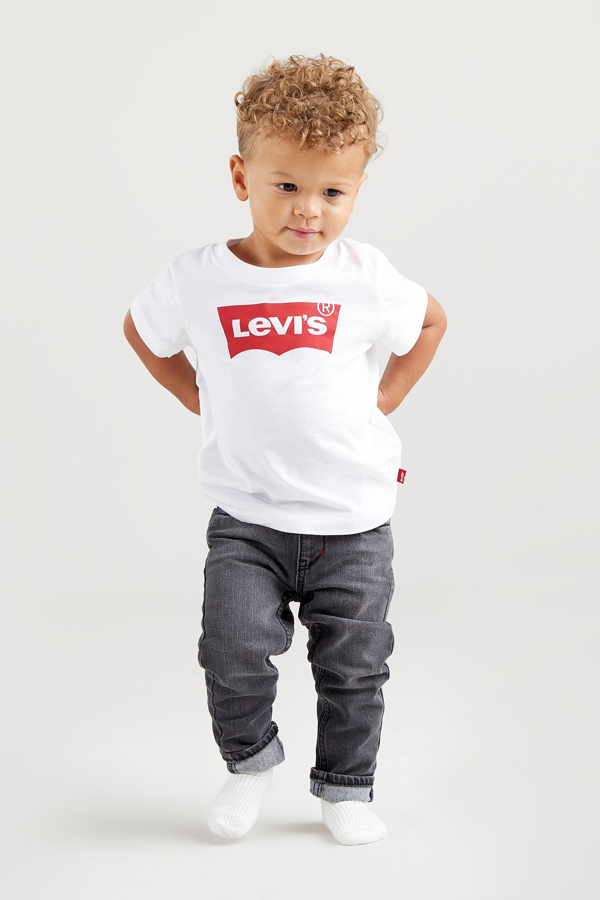 Levi's Baby Batwing T-shirt voor Jongens in Wit met Logo