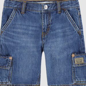 Levi's Jongens Denim Cargo Short - Duurzame Indigo Dobby