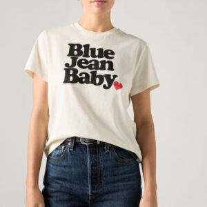 Levi's Classic T-shirt met Graphic Print in Wit voor Dames