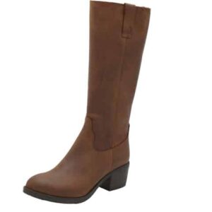 AQA Leren Laarzen voor Jongens in Cognac Nubuck Leer