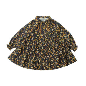 Dr. Kid Donkerblauwe Jurk met Bloemenprint voor Meisjes