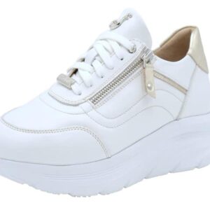 Footnotes Pien 38 Leren Sneakers met Extra Brede K-Wijdte