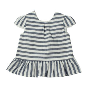 Dr. Kid Gestreepte Jongensblouse met Knoopsluiting op de Rug