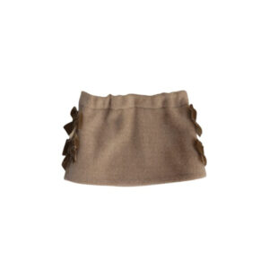 Phi Rokje met Velours Strikken in Beige voor Meisjes