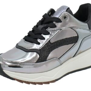 Floris van Bommel Suvi 02.08 Sneakers in Zilver Lakleer