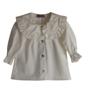 Phi Creme Blouse met Klassieke Kraag voor Jongens