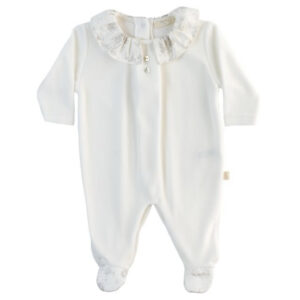 Baby Gi Crème Velours Boxpakje met Taupe Details