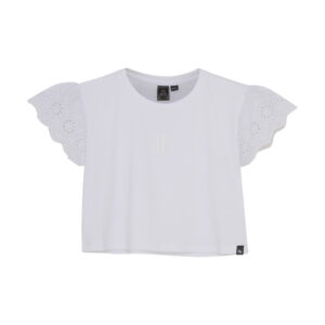 Indian Blue Jeans T-shirt Broderie Sleeve met stijlvol detail