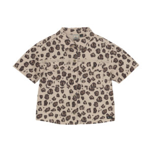 Indian Blue Jeans Parachute Animal Shirt in Sandshell