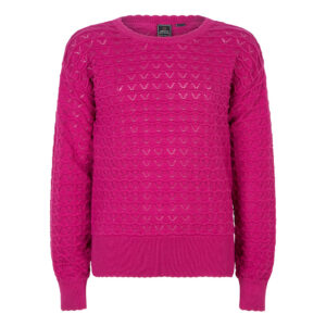 Indian Blue Jeans Knitwear Scallop Knit met structuurpatroon