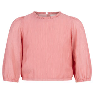 Aaiko Top Alika Crinkle Vis Blushrose in luchtige crêpestof