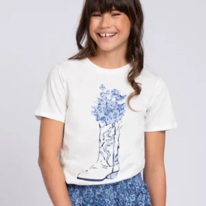 Nik&Nik Boot T-Shirt Off White met opvallende print