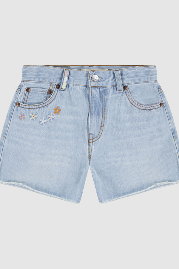 Levi's Kids Crochet A-Line Short voor Meisjes met Gerafelde Zoom