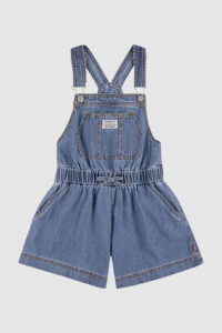 Levi’s Kids Tie Waist Shortalls voor Meisjes met Retro Look