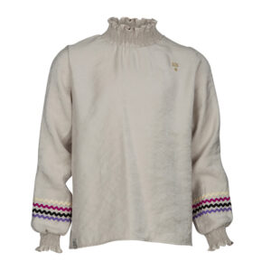 KIE Stone Blouse Fieke Sand voor Meisjes in neutrale tint