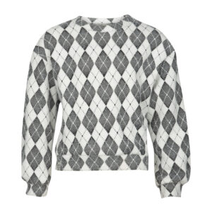 KIE Stone Sweater Aagje Grey & Off-White voor Meisjes