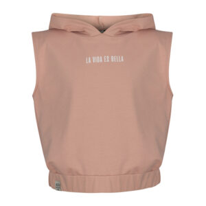 KIE Stone Hoodie Marleen soft pink voor meisjes in zachte stof