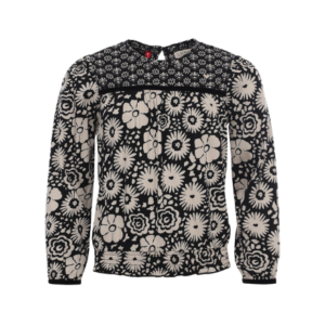 Looxs Little mixed AO blouse voor meisjes met uniek dessin