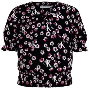 Calvin Klein Mini Floral Aop T-shirt voor Meisjes - Katoen