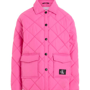 Calvin Klein Quilted Wide Overshirt voor Meisjes met Doorgestikt Design