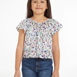 Tommy Hilfiger Floral Print Top voor Meisjes met korte mouwen