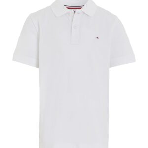 Tommy Hilfiger Flag Polo S/S White voor Jongens - Slim Fit