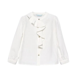 Abel & Lula Crème Blouse voor Meisjes met Verfijnde Details