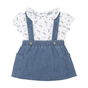 Babidu Blouse met Rokje voor Meisjes in 100% Katoen