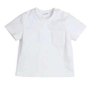 Gymp Wit Basic T-shirt voor Jongens met handige drukknopen