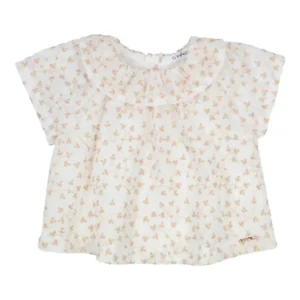 Gymp Blouse Geborduurd voor Meisjes met Verfijnde Details