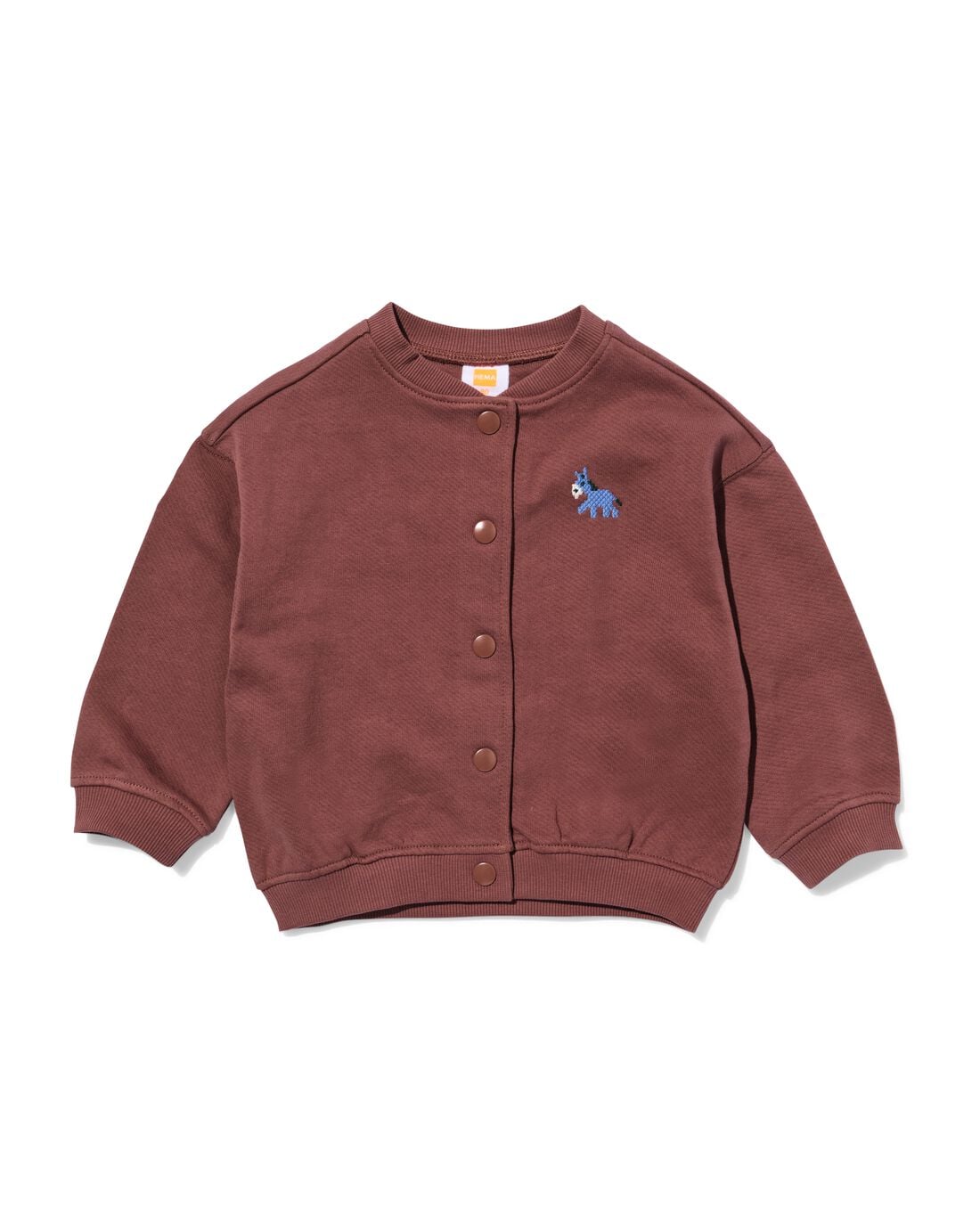 HEMA Babyvest sweatstof voor jongens met ezel