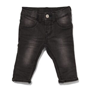 HEMA Baby jogdenim zwart voor jongens met stretch