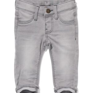 HEMA Baby jogdenim grijs voor jongens met stretch