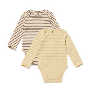 HEMA Baby meegroeirompers voor jongens - 2 stuks zand