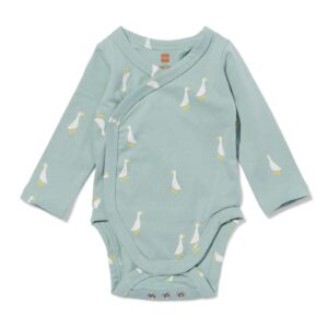 HEMA Baby meegroei overslagromper voor jongens ganzen