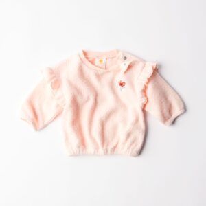 HEMA Newbornsweater teddy voor jongens met bloemenprint