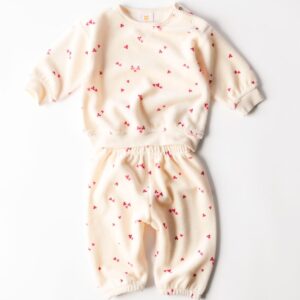 HEMA Newborn kledingset voor jongens rib velours ecru