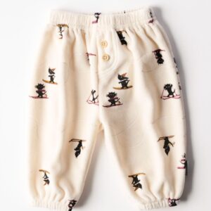 HEMA Takkie newborn broek voor jongens - Velours ecru