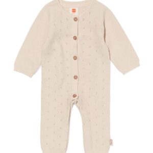 HEMA Newborn jumpsuit voor jongens ongebleekt ecru